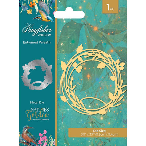 Crafter's Companion - Nature's Garden Kingfisher Metal Die Entwined Wreath