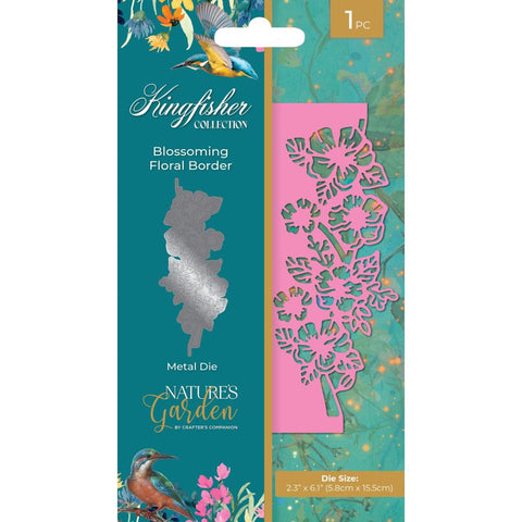Crafter's Companion - Nature's Garden Kingfisher Metal Die Blossoming Floral Border