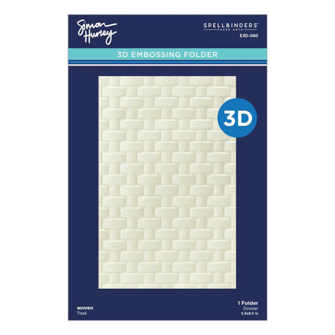 Spellbinders 3D Embossing Folder By Simon Hurley Woven, Spring Sampler