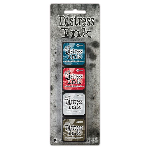 Tim Holtz Distress Mini Ink Pads 4/Pkg Kit 18 - WITH NEW COLOR