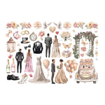 Stamperia Cardstock Ephemera Adhesive Paper Cut Outs Romance Forever Ceremony Edition