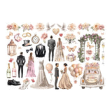 Stamperia Cardstock Ephemera Adhesive Paper Cut Outs Romance Forever Ceremony Edition