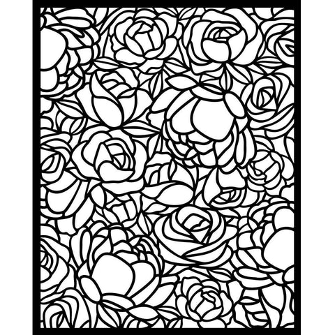 Stamperia Stencil 7.87"X9.84" Romance Forever Rose Pattern