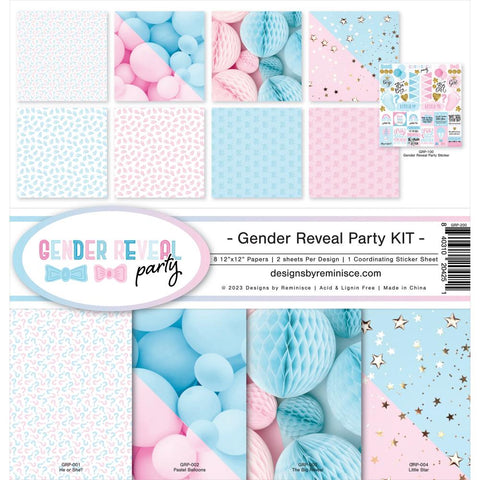 Reminisce Collection Kit 12"X12" Gender Reveal Party