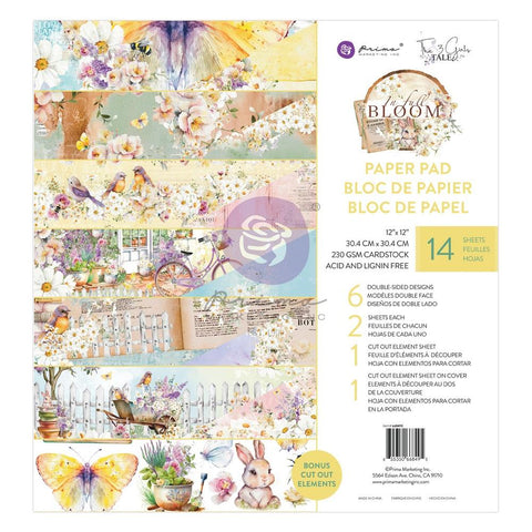 Prima Marketing Double-Sided Paper Pad 12"X12" 14/Pkg In Full Bloom