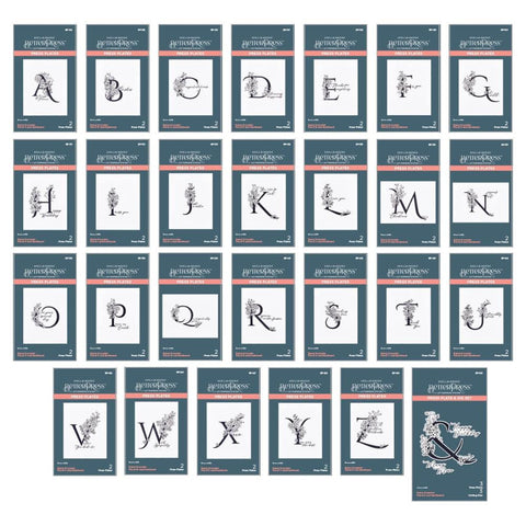 Spellbinders BetterPress Letterpress System Bundle Every Occasion Floral Alphabet