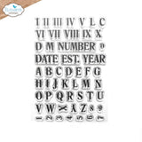 Elizabeth Craft Clear Stamps Roman Numerals With Alpha