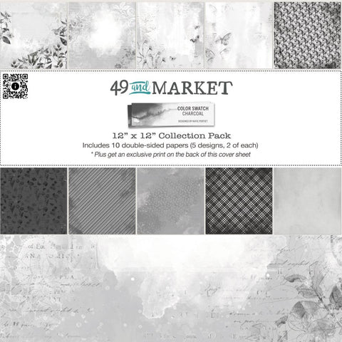 49 And Market Collection Pack 12"X12" Color Swatch: Charcoal
