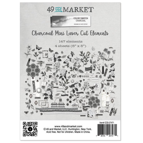 49 and Market Color Swatch: Charcoal mini Laser Cut Outs