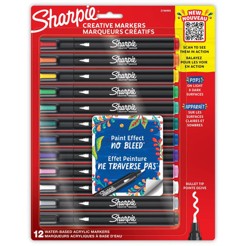 Sharpie Creative Bullet Tip Markers 12/Pkg Assorted