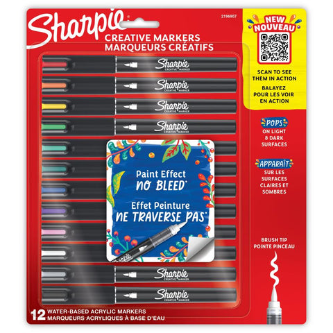 Sharpie Creative Brush Tip Markers 12/Pkg Assorted