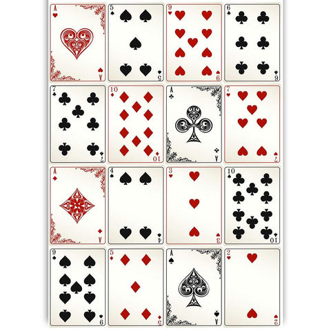 Dress My Craft Transfer Me Sheet A4 Playing Cards #1