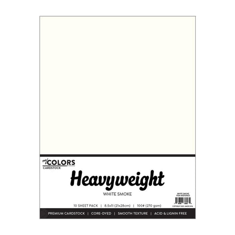 My Colors 100lb Heavyweight Cardstock 8.5"X11" White Smoke 10/pkg