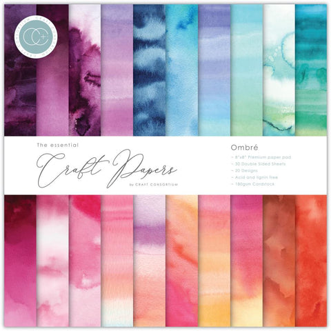 Craft Consortium  Double-Sided Paper Pad 8"X8" 30/Pkg Ombre