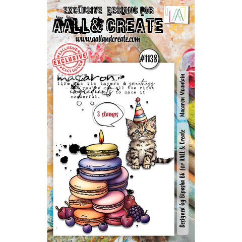AALL And Create A6 Photopolymer Clear Stamp Set Macaron Mountain #1138