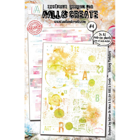 AALL And Create A5 Rub-Ons Yellowy Pinksters #4
