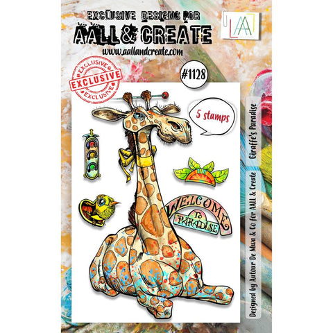 AALL And Create A7 Photopolymer Clear Stamp Set Giraffe's Paradise #1128