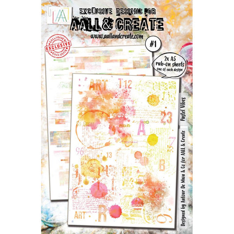 AALL And Create A5 Rub-Ons Pastel Vibes #1