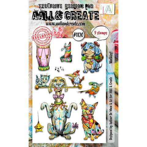 AALL And Create A6 Photopolymer Clear Stamp Set Walkies! #1120