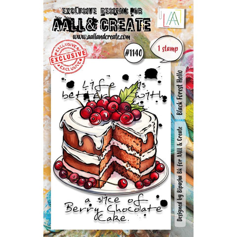 AALL And Create A7 Photopolymer Clear Stamp Set Black Forest Hello  #1140