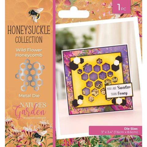 Crafter's Companion - Nature's Garden Honeysuckle Metal Die Wild Flower Honeycomb
