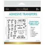 Deco Foil Adhesive Transfer Sheets 5.9" x 5.9" Cheers