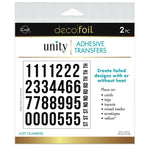 Deco Foil Adhesive Transfer Sheets by Unity 5.9" x 5.9" Just Numbers