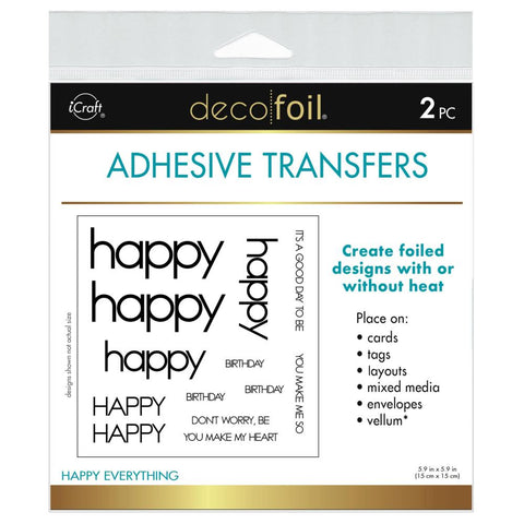 Deco Foil Adhesive Transfer Sheets 5.9" x 5.9" Happy Everything