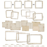49 And Market - Chipboard Set Stacked Frames, Krafty Garden