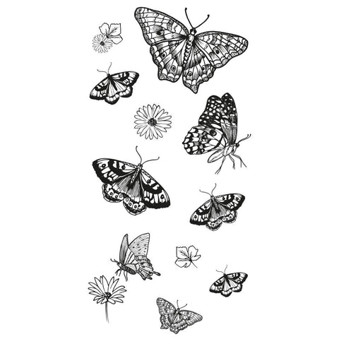 Sizzix - Clear Stamp Set By Lisa Jones Nature Butterflies