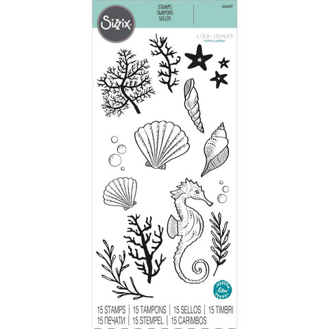Sizzix Layered Clear Stamps By Lisa Jones Ocean Elements