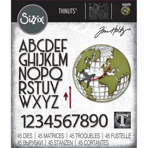 Sizzix - Thinlits Dies By Tim Holtz Vault World Travel