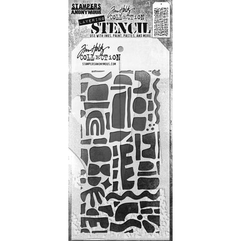 Tim Holtz - Layered Stencil 4.125"X8.5" Cut Out Shapes 1