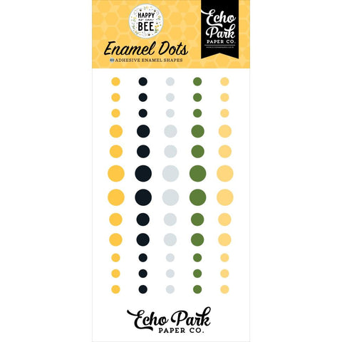 S25-Echo Park Adhesive Enamel Dots Happy As Can Bee