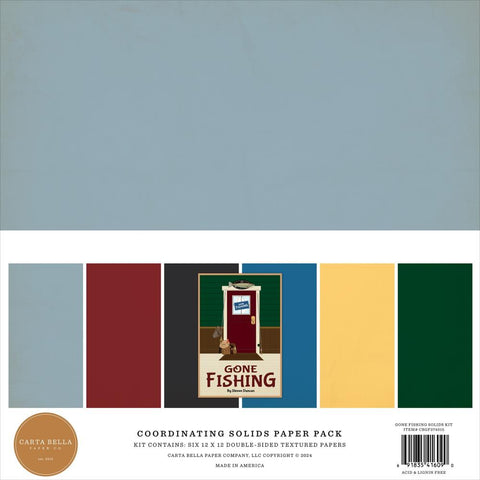 Carta Bella - Collection Kit 12"X12" Gone Fishing solids