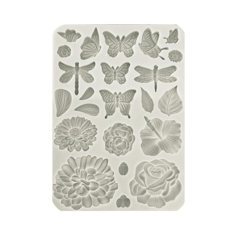 Stamperia Silicone Mold A5 Secret Diary Butterflies & Flowers