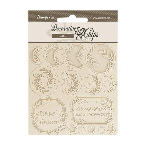 Stamperia Decorative Chips 5.5"X5.5" Create Happiness Secret Diary Moon