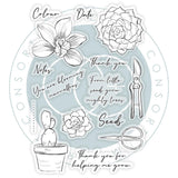 S50 Craft Consortium Clear Stamps Orchid, Botany Boutique