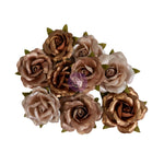 Prima Marketing Paper Flowers 9/Pkg Unearthed, Beautiful Calm, Nature Academia