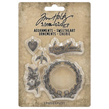 Tim Holtz Idea-ology Adornments Sweetheart - 5 Pieces