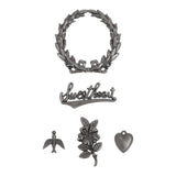 Tim Holtz Idea-ology Adornments Sweetheart - 5 Pieces