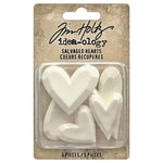 Tim Holtz Idea-Ology - Salvaged Hearts 5 Pieces