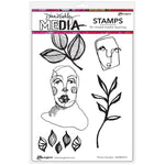 Dina Wakley Media Cling Stamps 6"X9" Phone Doodles