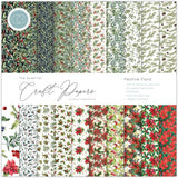 Craft Consortium Double-Sided Paper Pad 12"X12" 30/Pkg Festive Flora, 20 Designs