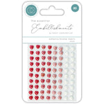 Craft Consortium  Adhesive Enamel Hearts 80/Pkg