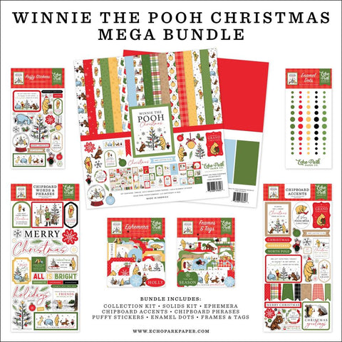 Echo Park Mega Bundle -  Collection Kit 12"X12" Winnie The Pooh Christmas