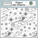 Carta bella Winter Wonderland Stencil 6"X6" Snowflakes And Swirls