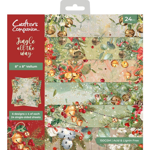 Crafter's Companion - Vellum Pad 8"X8" Jingle All The Way