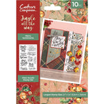 Crafter's Companion - Acrylic Clear Stamps Merry Sentiments, Jingle All The Way