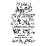 Crafter's Companion - Acrylic Clear Stamps Sleigh Bells Ring, Jingle All The Way